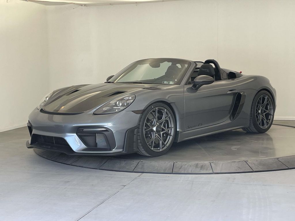 Gray (Vanadium Grey Metallic) 2025 Porsche 718 Boxster Spyder RS RWD Convertible Rear-Wheel Drive 7-Speed Automatic