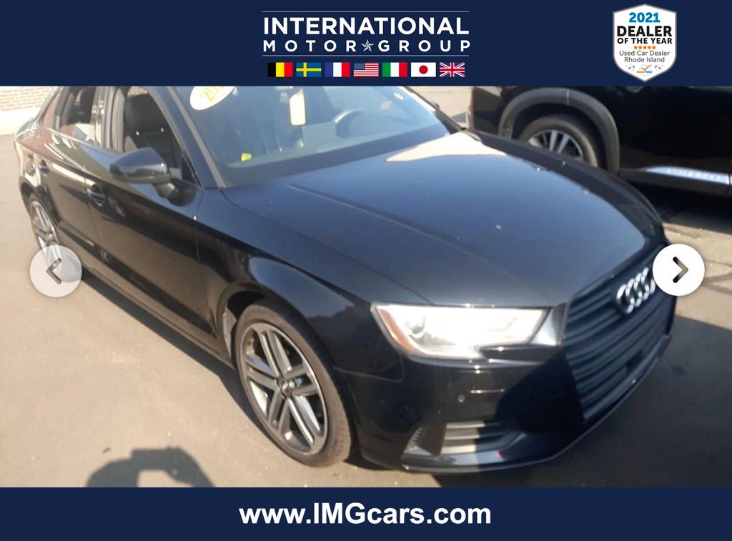 Brilliant Black 2020 Audi A3 Sedan Front-Wheel Drive 7-Speed Automatic