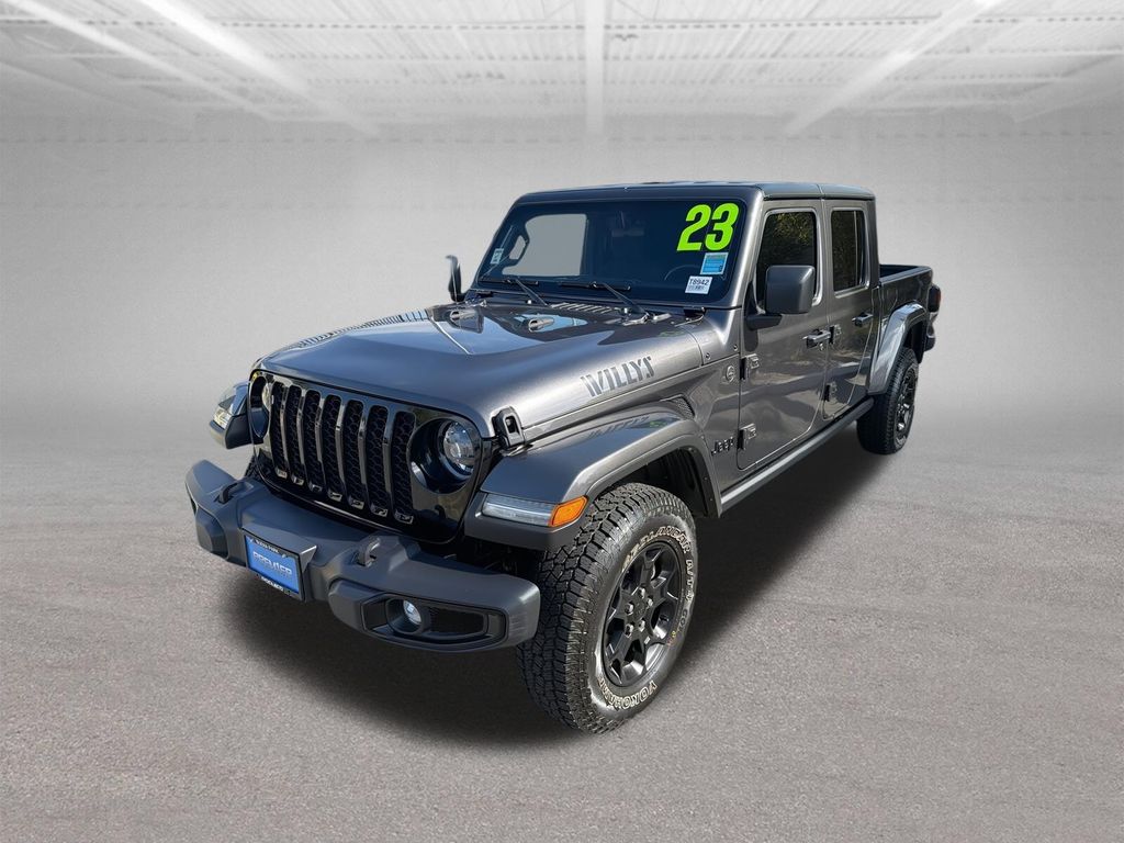 Gray (Granite Crystal Metallic Clearcoat) 2023 Jeep Gladiator Pickup Truck Four-Wheel Drive 8-Speed Automatic