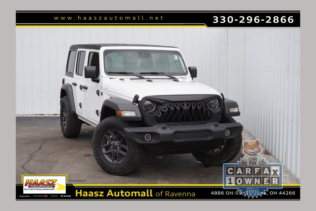 Bright White Clearcoat 2024 Jeep Wrangler Sport S 4-Door 4WD SUV / Crossover Four-Wheel Drive 8-Speed Automatic