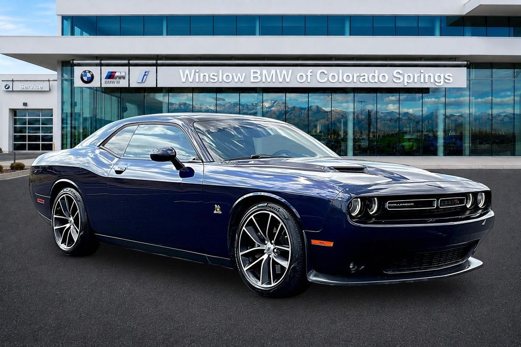 Contusion Blue Pearlcoat 2017 Dodge Challenger Coupe Rear-Wheel Drive 6-Speed Manual