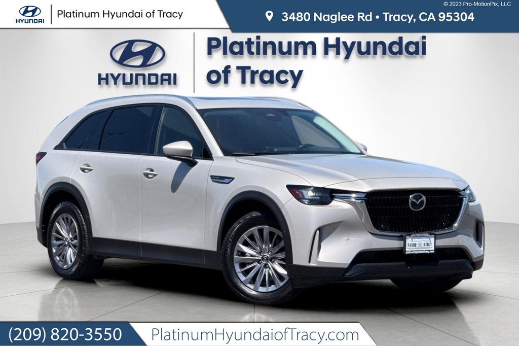 Gray (Platinum Quartz) 2025 Mazda CX-90 3.3 Turbo Preferred AWD SUV / Crossover All-Wheel Drive 8-Speed Automatic