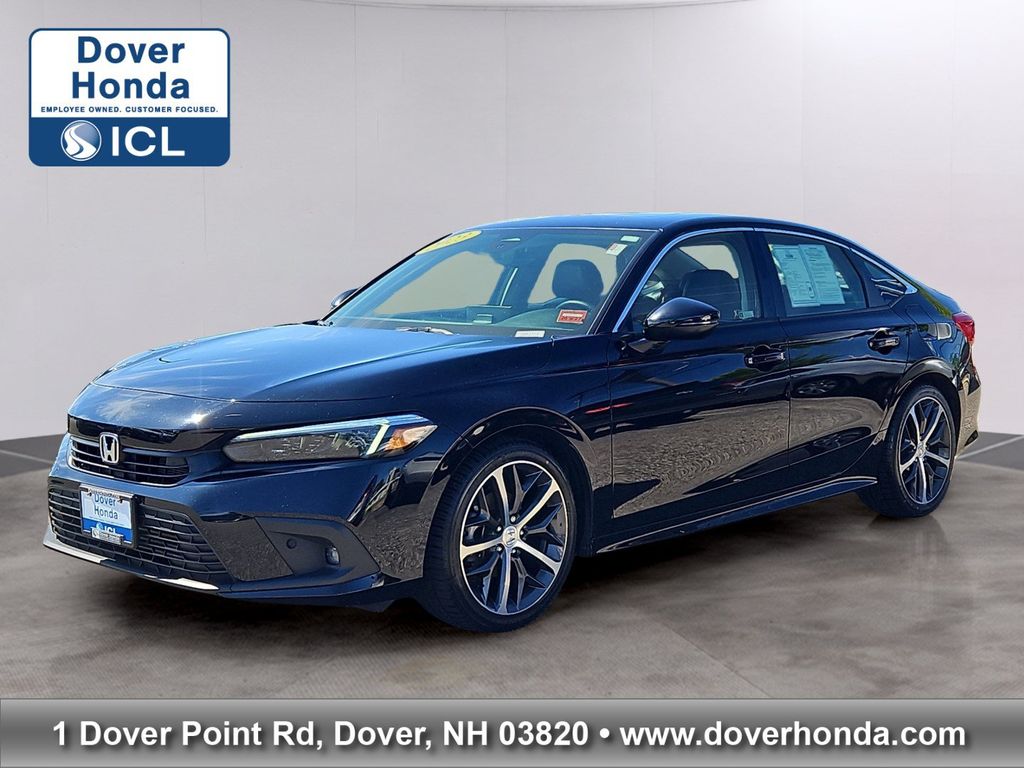 Black 2023 Honda Civic Sedan Front-Wheel Drive Continuously Variable Transmission