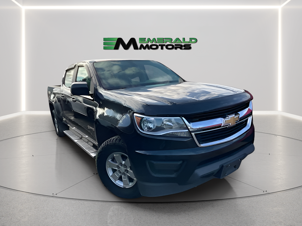 Black 2015 Chevrolet Colorado Work Truck Crew Cab 4WD Pickup Truck Four-Wheel Drive 6-Speed Automatic