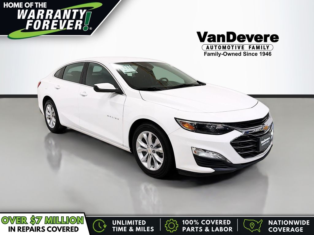 White 2024 Chevrolet Malibu Sedan Front-Wheel Drive Continuously Variable Transmission