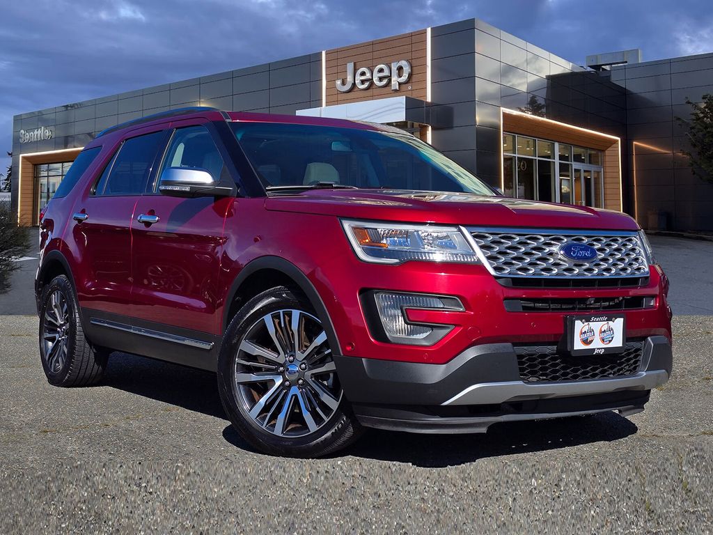 Ruby Red Metallic 2016 Ford Explorer Platinum 4WD SUV / Crossover All-Wheel Drive 6-Speed Automatic