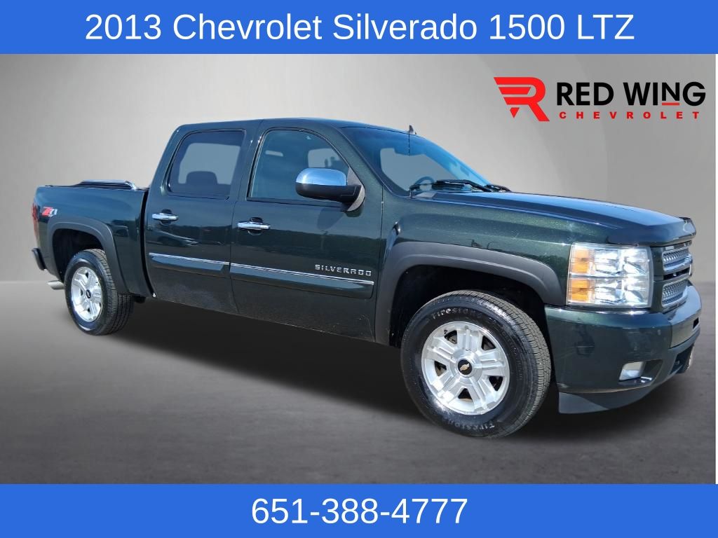 Fairway Metallic 2013 Chevrolet Silverado 1500 LTZ Crew Cab 4WD Pickup Truck Four-Wheel Drive 6-Speed Automatic Overdrive