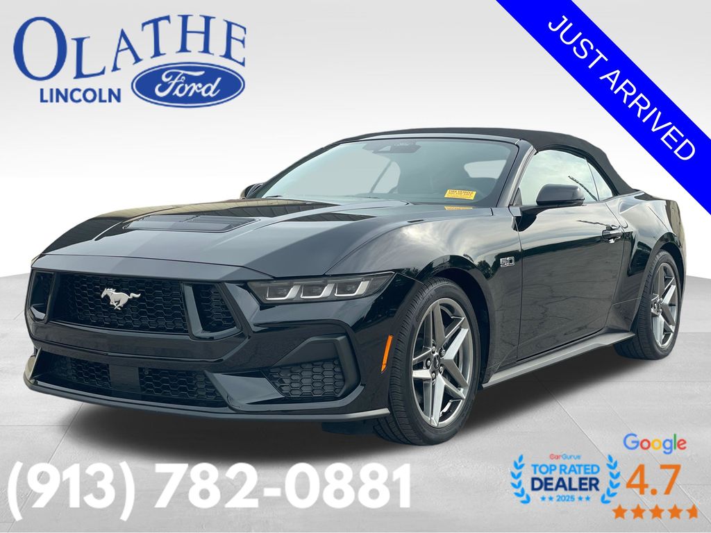 Shadow Black 2024 Ford Mustang GT Premium Convertible RWD Convertible Rear-Wheel Drive 6-Speed Manual