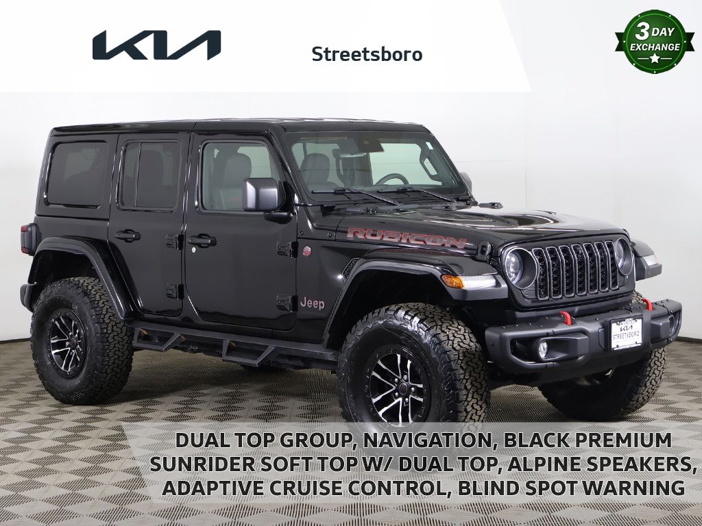 Black Clearcoat 2024 Jeep Wrangler Rubicon X 4-Door 4WD SUV / Crossover Four-Wheel Drive 6-Speed Manual