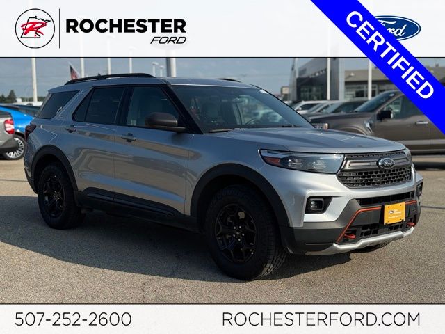 Silver Metallic 2022 Ford Explorer SUV / Crossover All-Wheel Drive Automatic