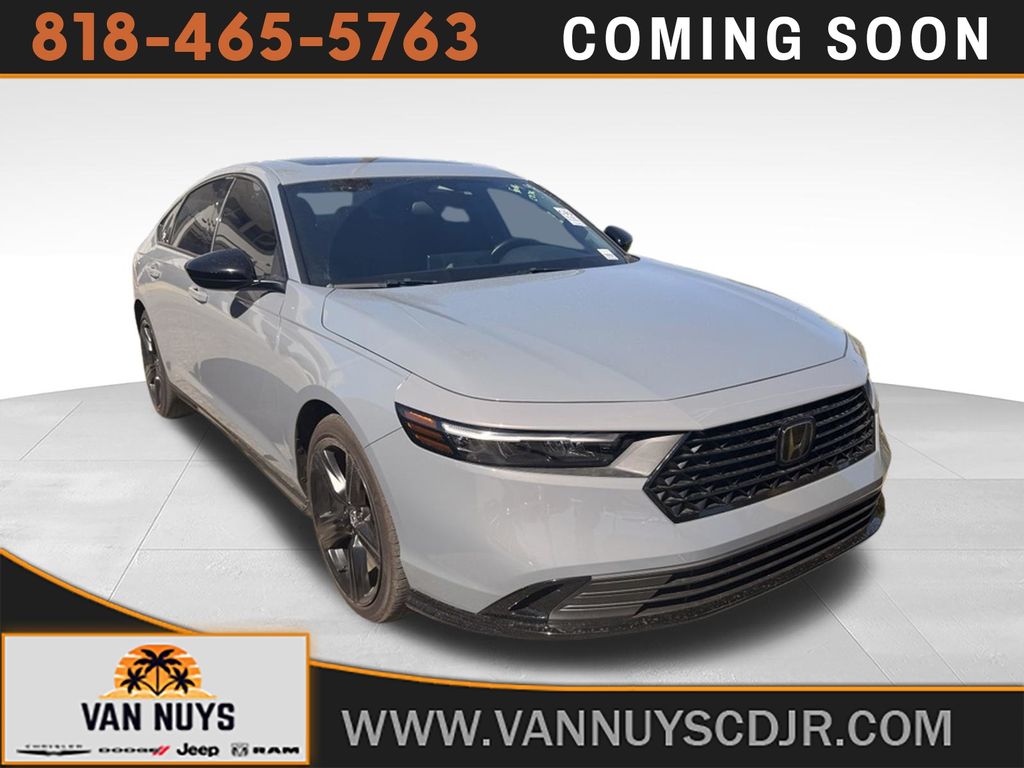 Gray 2025 Honda Accord Hybrid Sedan Front-Wheel Drive Continuously Variable Transmission