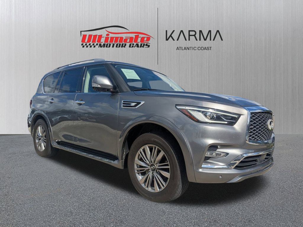 Gray (Graphite Shadow) 2021 INFINITI QX80 Luxe 4WD SUV / Crossover All-Wheel Drive 7-Speed Automatic