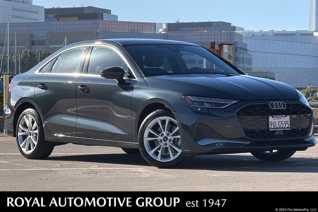 Manhattan Gray Metallic 2025 Audi A3 Sedan All-Wheel Drive 7-Speed Automatic