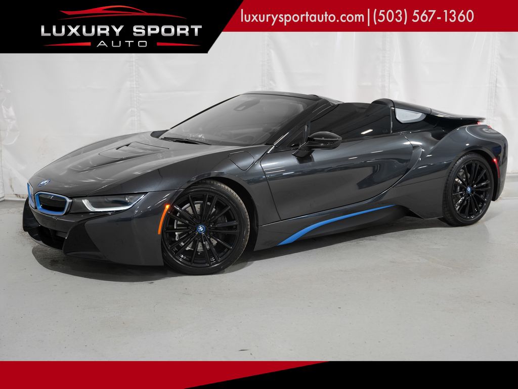 Sophisto Gray Metallic w/BMW i Frozen Blue Accent 2019 BMW i8 Convertible All-Wheel Drive 6-Speed Automatic