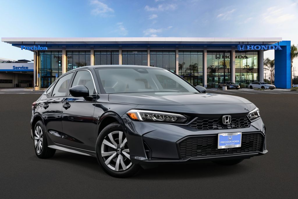 Meteorite Gray Metallic 2026 Honda Civic Sedan Front-Wheel Drive Continuously Variable Transmission