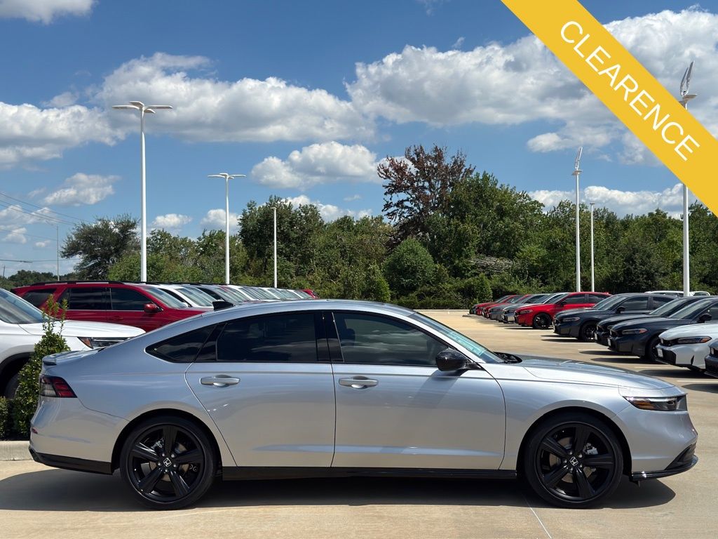2025 Honda Accord Hybrid Sport-L Silver at Classic Honda Galveston
