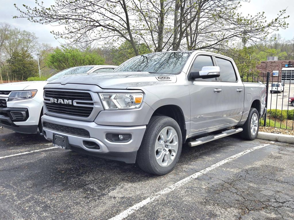 Billet Silver Metallic Clearcoat 2021 RAM 1500 Big Horn Crew Cab 4WD Pickup Truck Four-Wheel Drive 8-Speed Automatic