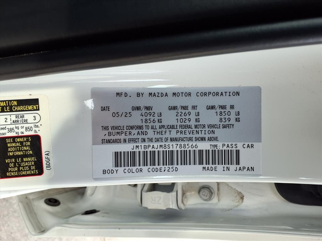 2025 Mazda Mazda3 2.5 S White at Parkway Family Mazda