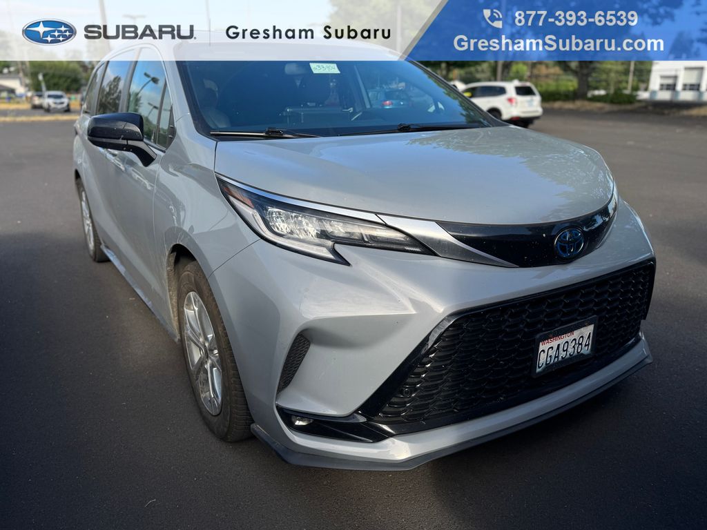 Gray 2023 Toyota Sienna Minivan All-Wheel Drive Continuously Variable Transmission