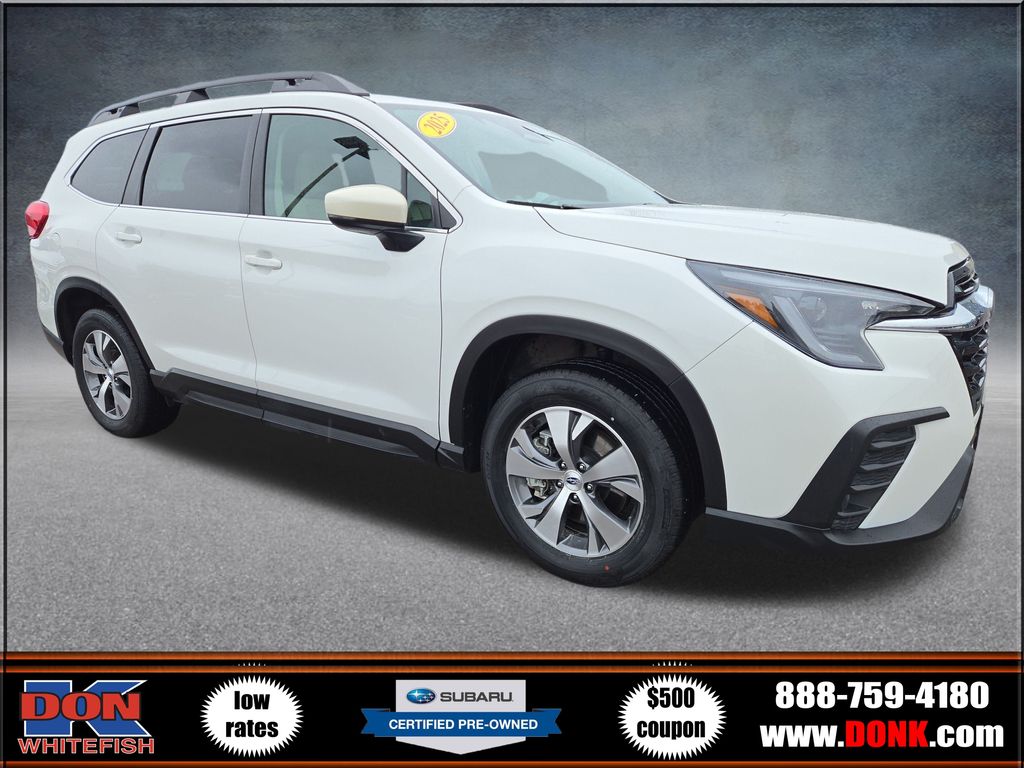 Crystal White Pearl 2025 Subaru Ascent Premium 8-Passenger AWD SUV / Crossover All-Wheel Drive Continuously Variable Transmission