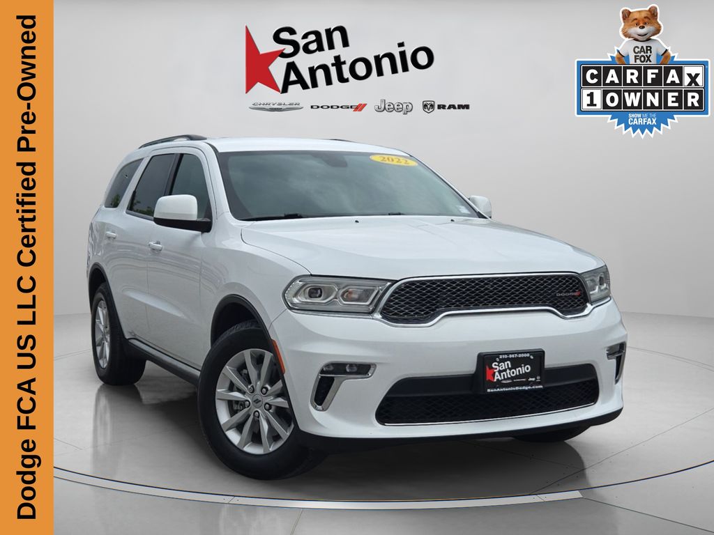 White Knuckle Clearcoat 2022 Dodge Durango SXT RWD SUV / Crossover Rear-Wheel Drive 8-Speed Automatic