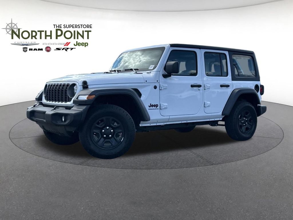 Bright White Clearcoat 2025 Jeep Wrangler SUV / Crossover Four-Wheel Drive 8-Speed Automatic