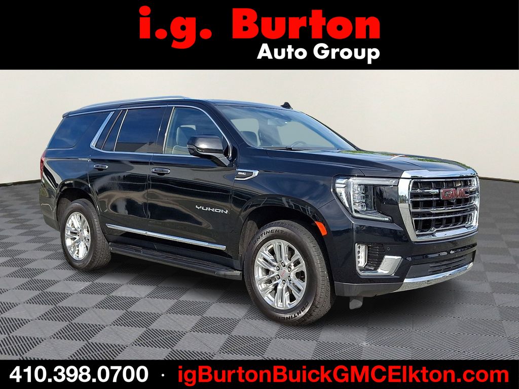Onyx Black 2021 GMC Yukon SLT 4WD SUV / Crossover Four-Wheel Drive