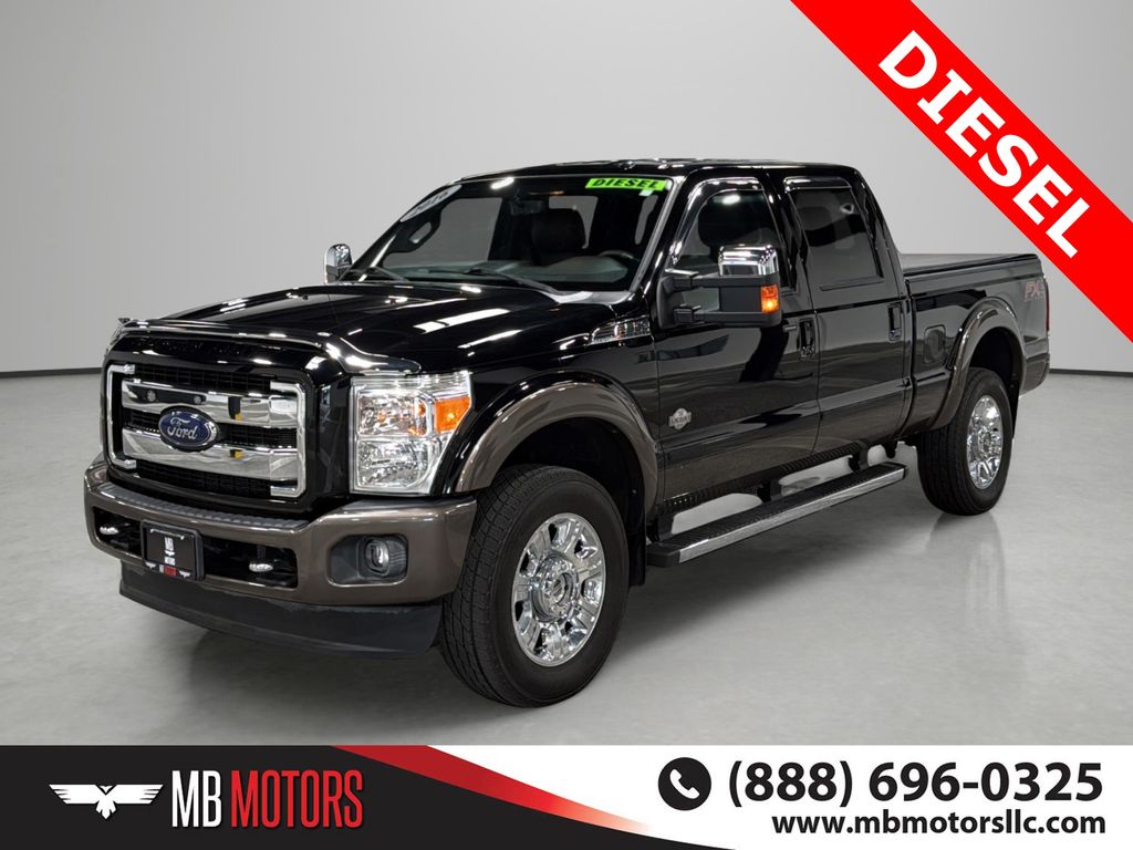 Black 2016 Ford F-350 Super Duty King Ranch Crew Cab 4WD Pickup Truck Four-Wheel Drive 6-Speed Automatic