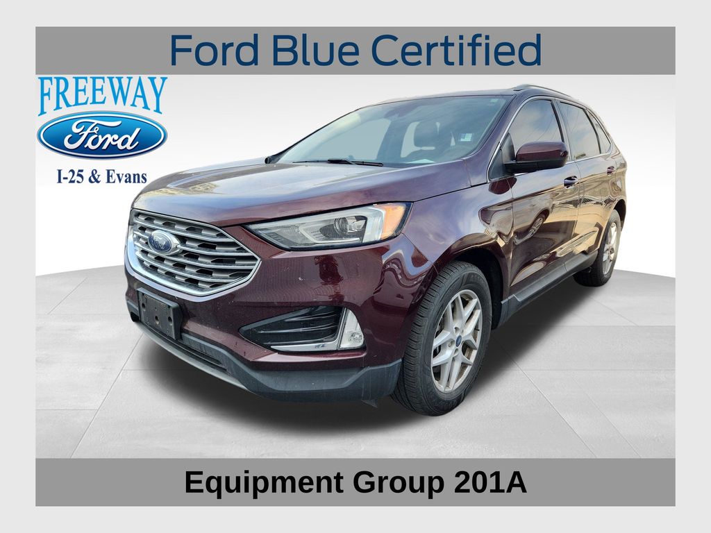 Red (Burgundy Velvet Metallic Tinted Clearcoat) 2021 Ford Edge SEL AWD SUV / Crossover All-Wheel Drive 8-Speed Automatic