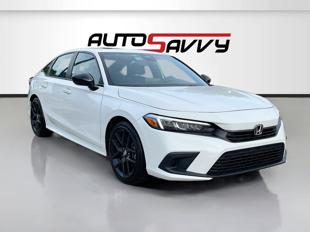2025 Honda Civic Hybrid Sport White at Classic Elite Chevrolet Sugar Land
