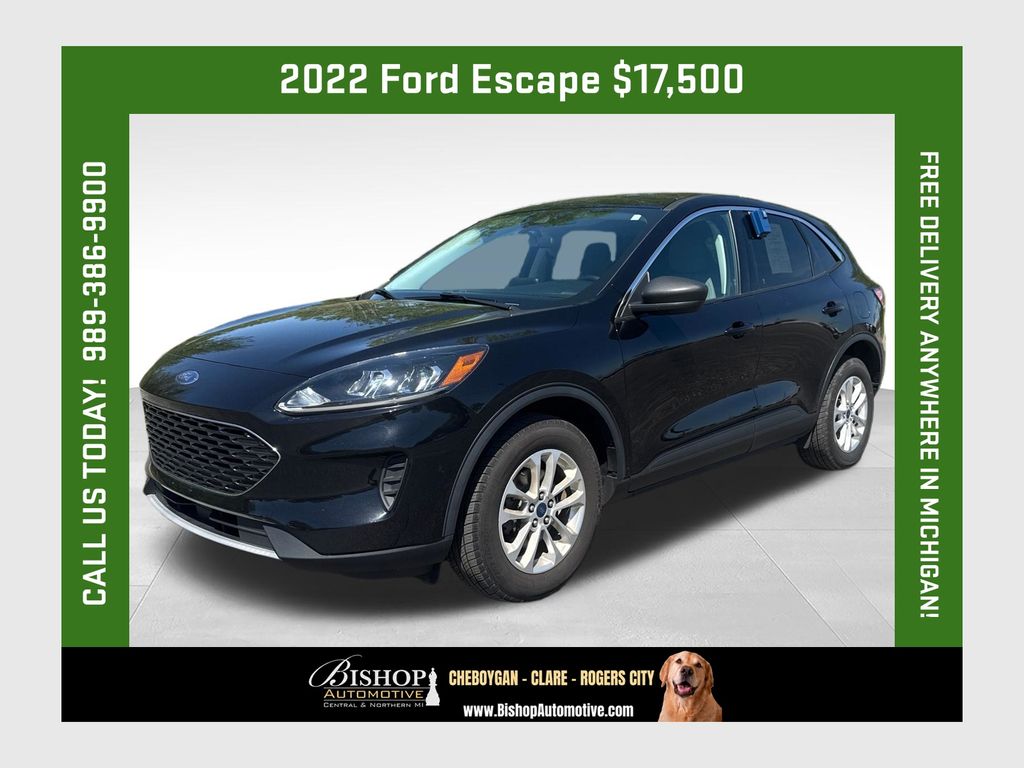 Black Metallic 2022 Ford Escape SE AWD SUV / Crossover All-Wheel Drive 8-Speed Automatic