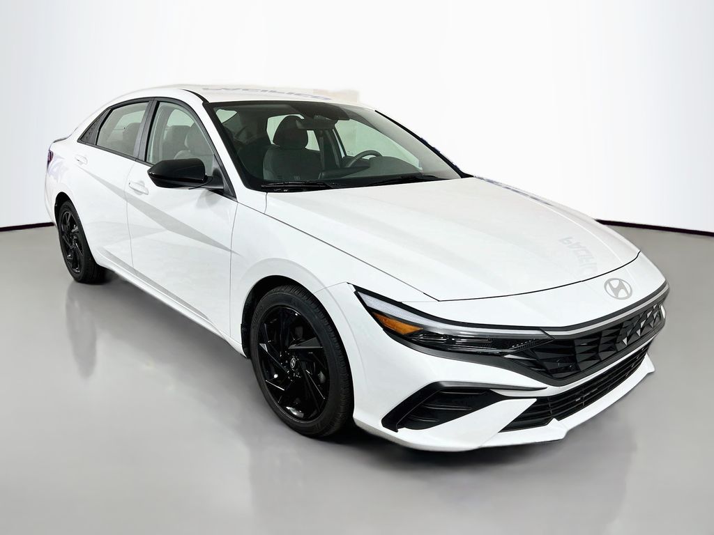 Serenity White 2026 Hyundai Elantra Sedan Front-Wheel Drive Continuously Variable Transmission