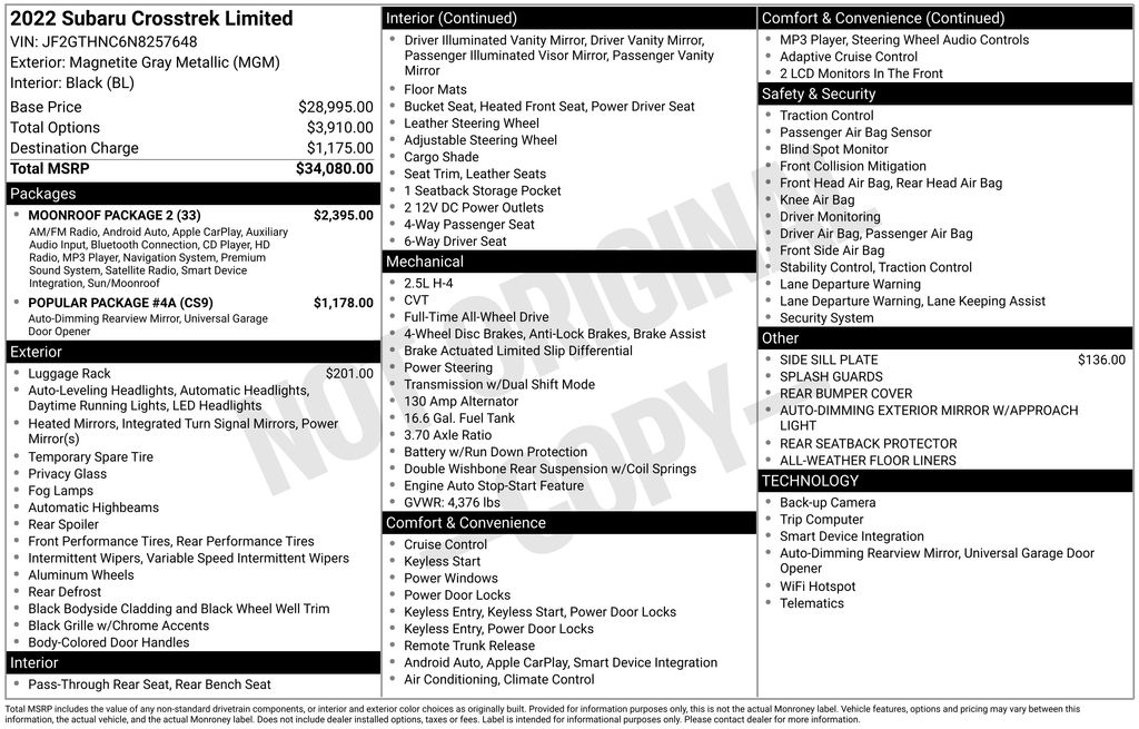 Used 2022 Subaru Crosstrek Limited 4D Sport Utility