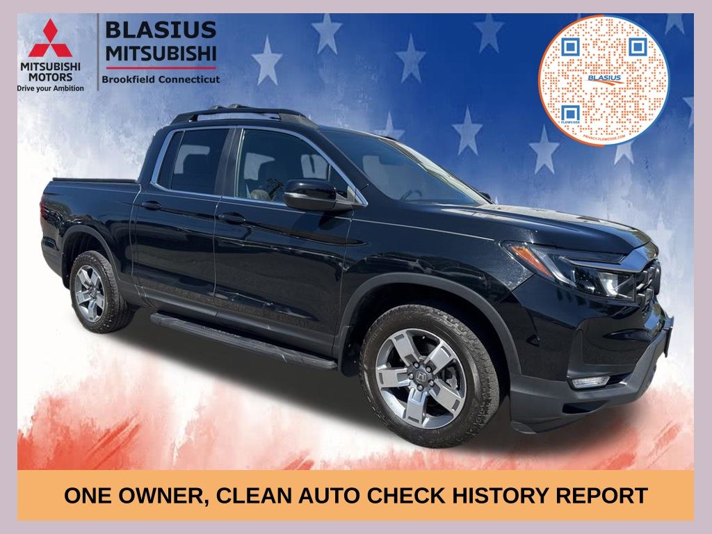 Crystal Black Pearl 2024 Honda Ridgeline Pickup Truck All-Wheel Drive 9-Speed Automatic