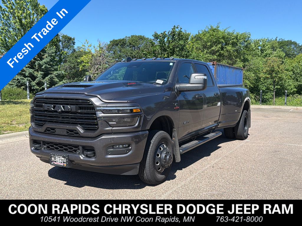 Gray (Granite Crystal Metallic Clearcoat) 2025 RAM 3500 Laramie Crew Cab LB DRW 4WD Pickup Truck Four-Wheel Drive 8-Speed Automatic