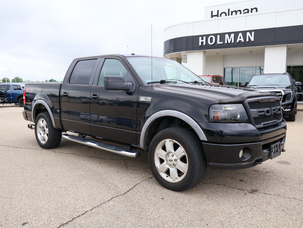 Black Clearcoat 2007 Ford F-150 FX4 SuperCrew Short Bed Pickup Truck Four-Wheel Drive 4-Speed Automatic Overdrive