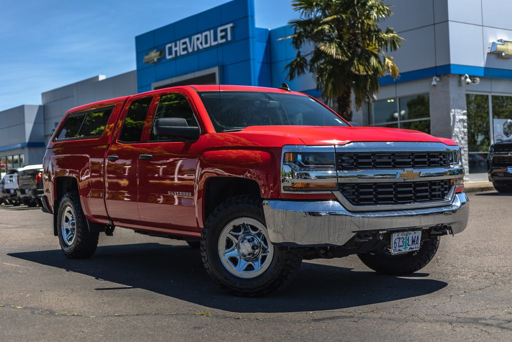 Red Hot 2016 Chevrolet Silverado 1500 LS Double Cab 4WD Pickup Truck Four-Wheel Drive 6-Speed Automatic Overdrive