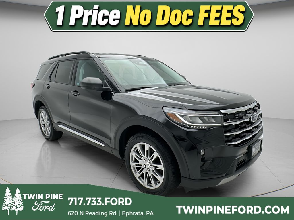 Agate Black Metallic 2025 Ford Explorer SUV / Crossover All-Wheel Drive Automatic