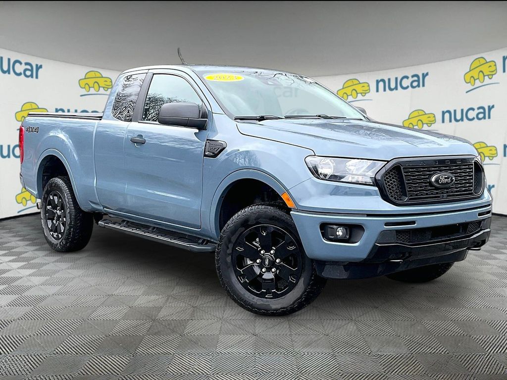 Blue (Azure Gray Metallic) 2023 Ford Ranger XLT SuperCab 4WD Pickup Truck Four-Wheel Drive Automatic