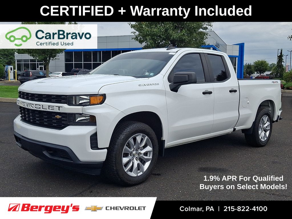 Summit White 2020 Chevrolet Silverado 1500 Pickup Truck Four-Wheel Drive 6-Speed Automatic Overdrive