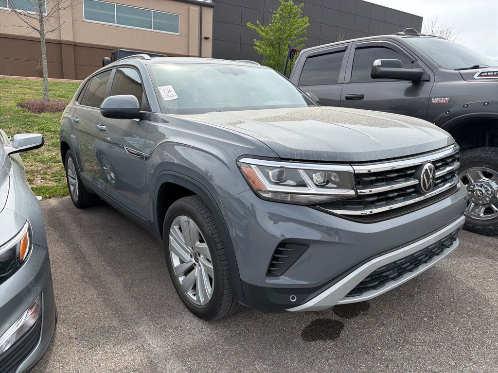 Platinum Gray Metallic 2021 Volkswagen Atlas Cross Sport V6 SE FWD with Technology SUV / Crossover Front-Wheel Drive 8-Speed Automatic