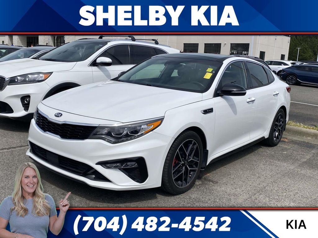 Snow White Pearl 2019 Kia Optima SX Turbo FWD Sedan Front-Wheel Drive 6-Speed Automatic