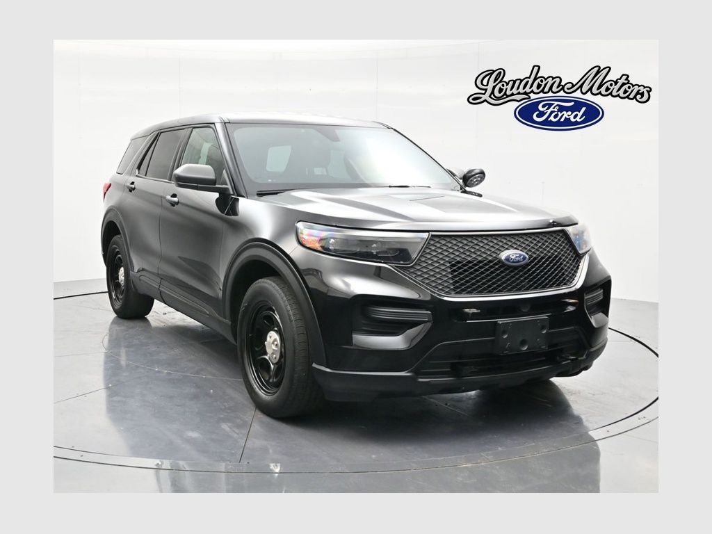 Black 2021 Ford Explorer Police Interceptor Utility AWD SUV / Crossover All-Wheel Drive Automatic