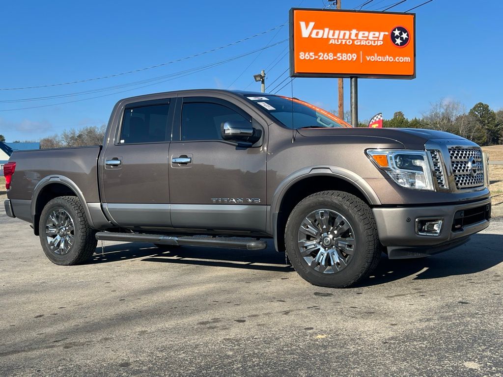 Java Metallic 2018 Nissan Titan Platinum Reserve Crew Cab 4WD Pickup Truck Four-Wheel Drive 7-Speed Automatic
