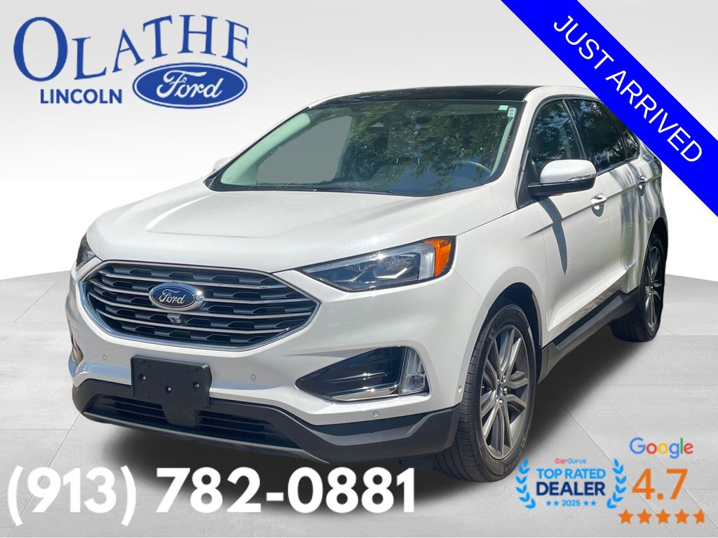 Star White Metallic Tri-Coat 2020 Ford Edge SUV / Crossover All-Wheel Drive 8-Speed Automatic