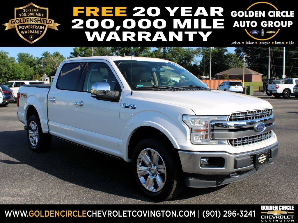 White Platinum Metallic Tri-Coat 2019 Ford F-150 Pickup Truck Four-Wheel Drive Automatic