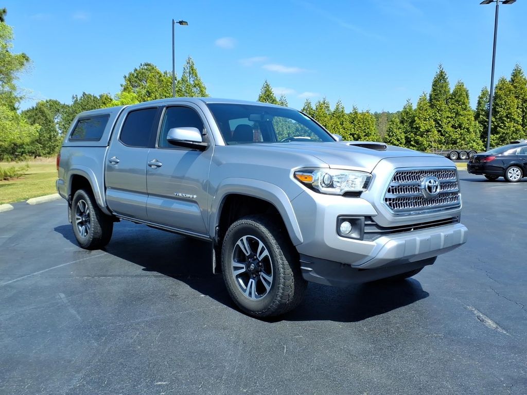 Silver Sky Metallic 2016 Toyota Tacoma Double Cab V6 TRD Sport 4WD Pickup Truck Four-Wheel Drive 6-Speed Manual