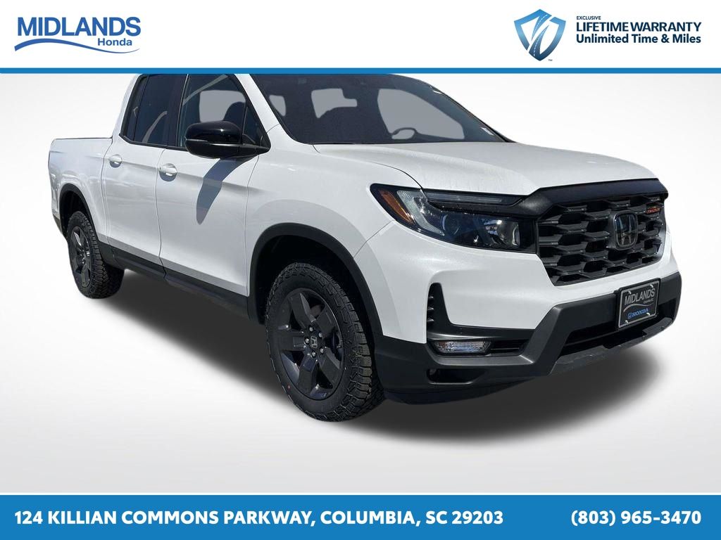 Platinum White Pearl 2026 Honda Ridgeline TrailSport AWD Pickup Truck All-Wheel Drive 9-Speed Automatic