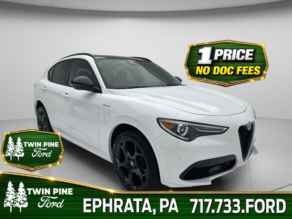 Alfa White 2023 Alfa Romeo Stelvio SUV / Crossover All-Wheel Drive Automatic