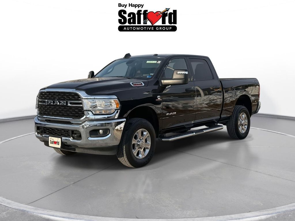 Diamond Black Crystal Pearlcoat 2024 RAM 2500 Big Horn Crew Cab 4WD Pickup Truck Four-Wheel Drive 6-Speed Automatic